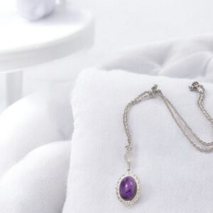 Purple Striped Agate Healing Pendant
