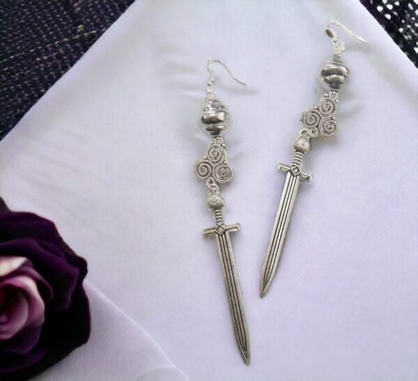 Metallic Sword Earrings