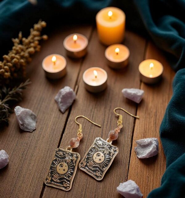 Tarot Card Earrings The Magician