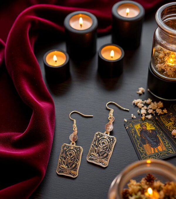 Tarot Card Earrings Star