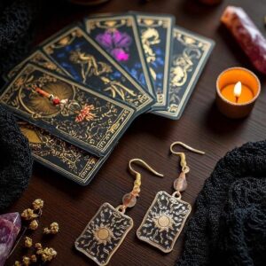 Tarot Card Earrings The Sun