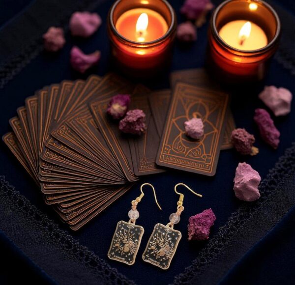Tarot Card Earrings The Lovers