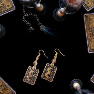 Tarot Card Earrings The Moon