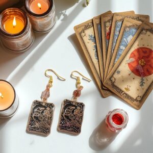 Tarot Card Earrings Death