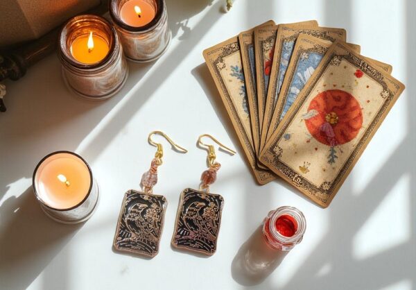 Tarot Card Earrings Death