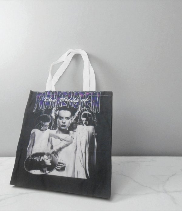 Bride of Frankenstein Tote Bag – Retro Horror Movie Canvas | Vintage Gothic Style